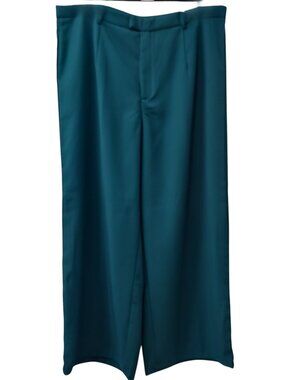 Women's Wide-Leg Dress Pants, Size 3XL, Teal